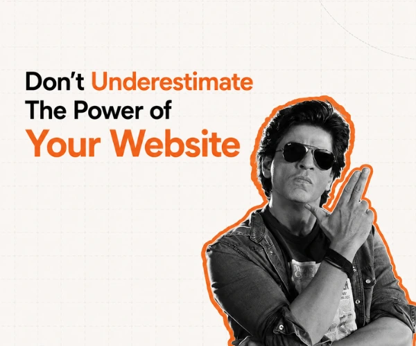 Confident man gesturing, don't underestimate the power of your website, Addiaries
