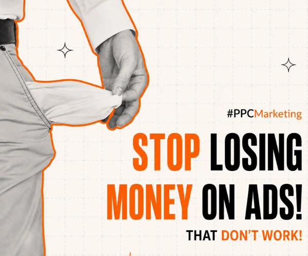 Empty pocket turned inside out, stop losing money on ads that don't work, Addiaries PPC marketing